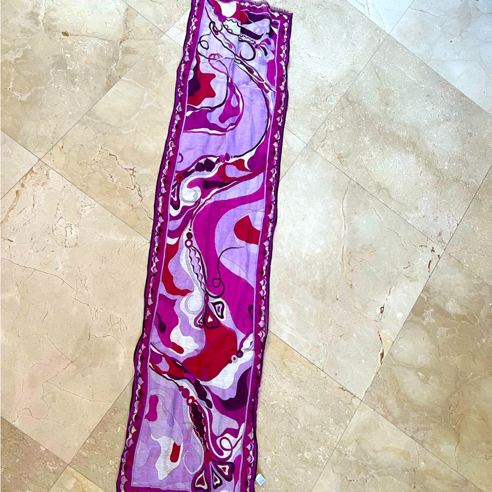 Emilio Pucci Linen/Cotton Scarf